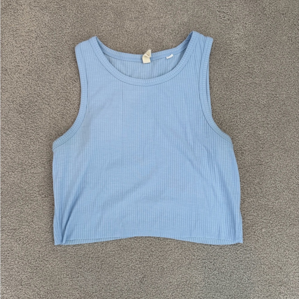 PacSun Light Blue Sleeveless Ribbed Top